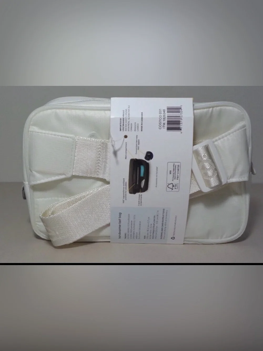 Lolë / Lole / HANDWARMER / Quilted / Cream / New Belt - Shoulder Bag